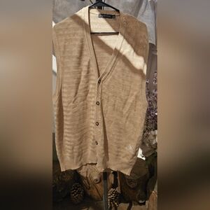 Ashworth Tan Button-Up Men's Vest